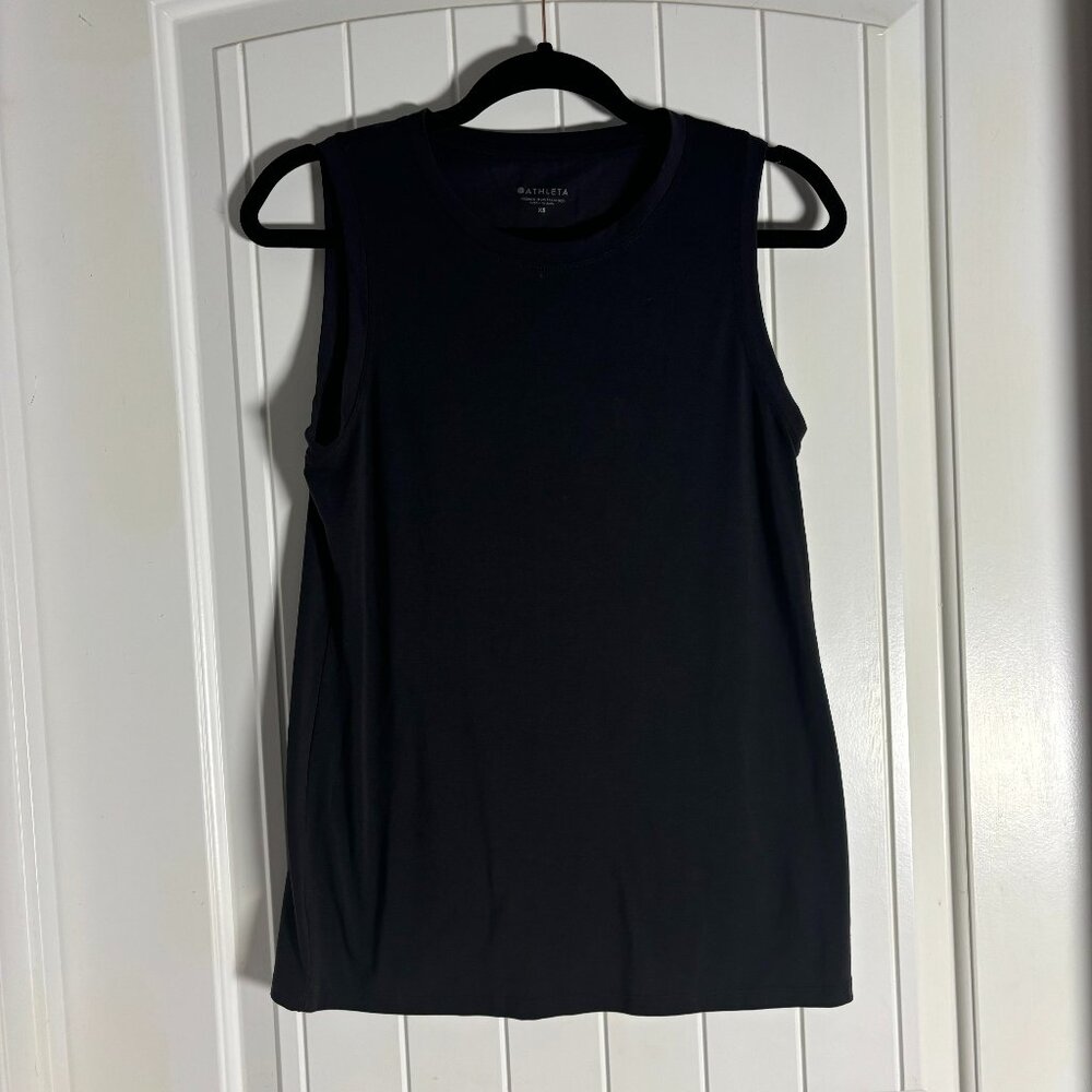 Athleta Black Athletic Sleeveless Tank Top Womens XS